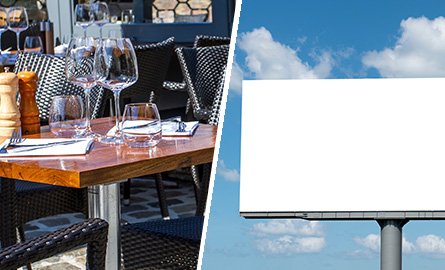 Exterior bed and breakfast sign